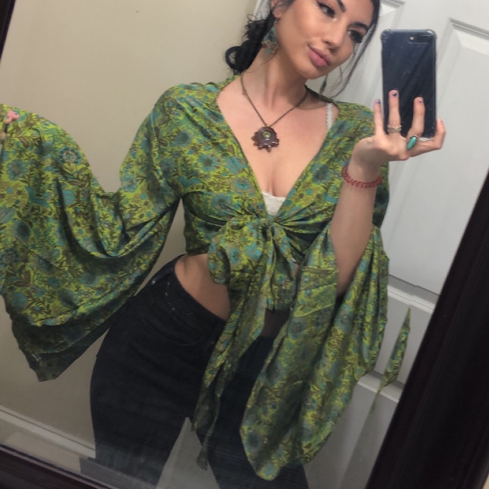 Silk Wrap Top